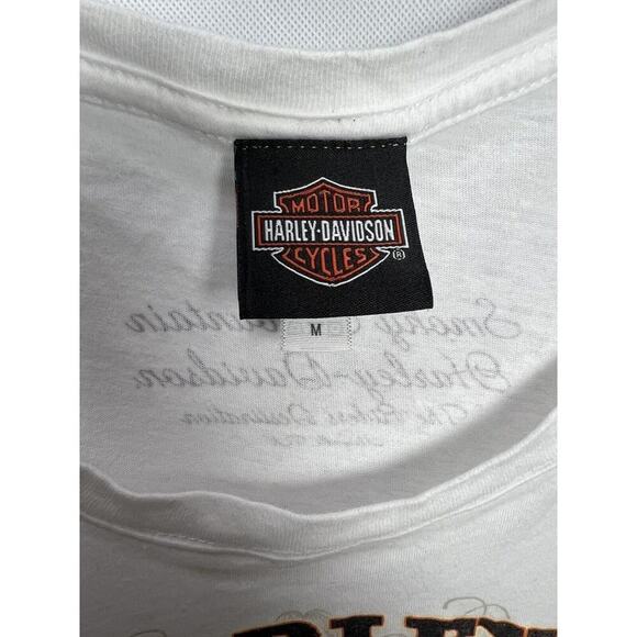 Harley Davidson Shirt Women Medium White Smoky Mountain Graphic Tee Bravado - Picture 4 of 7